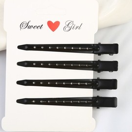 Metal black hair clip hairpin hair clip / 메탈 블랙 헤어 집게핀 헤어핀 머리핀