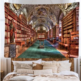 Ulticool - Tapestry Decoration Home - Library Books Bookshelf Library - 200 x 150 cm - Wall Towel Wall Hangings - Accessories for Bedroom Living Room Children's Room