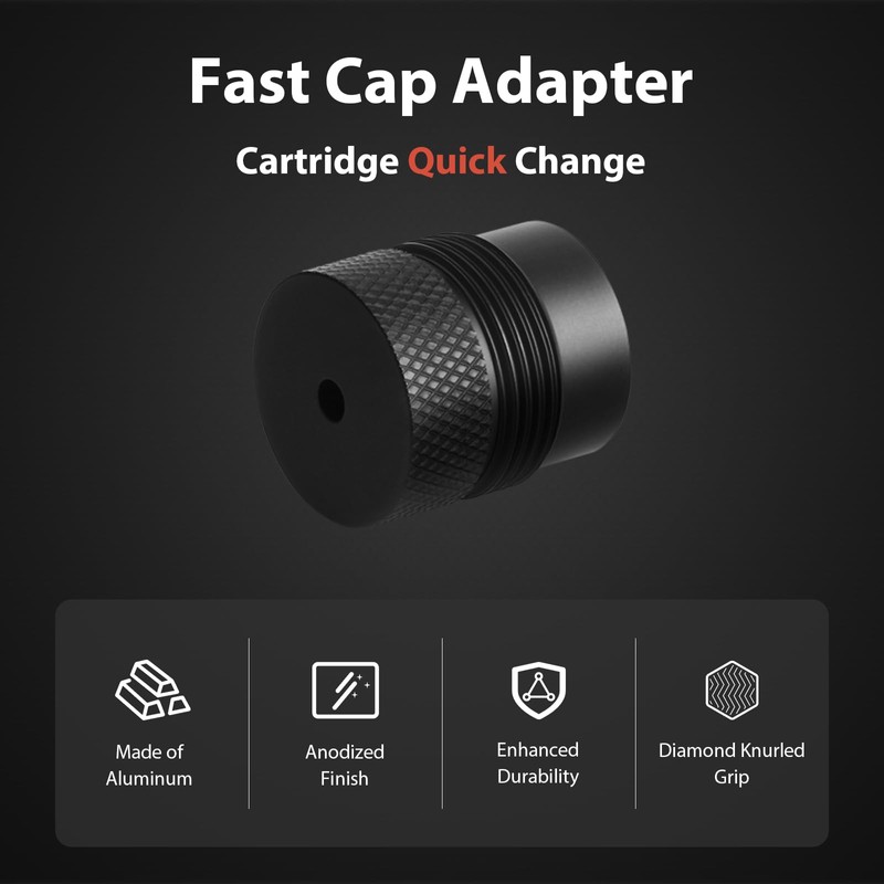 OPOSAD Fast Cap Adapter - Cartridge Quick Change Cap -