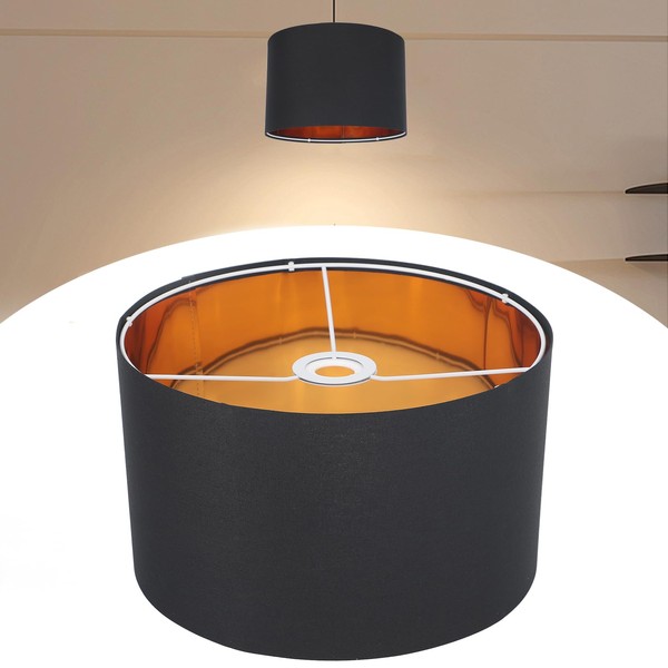Modern Fabric Cylinder Lampshade,30cm Linen Fabric Lamp Shades for Table