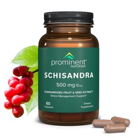Prominent Nutrition Schisandra - Supplement for Liver & Stress Support - No Artificial Colors - Non-GMO, Vegan & Gluten-Free - 60 Capsules (60 Servings)
