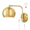 VATONI Plug in Dimmable Wall Sconce Swing Arm Wall Lights