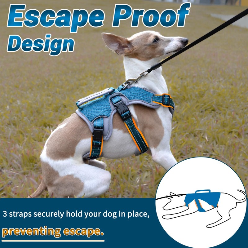 BELPRO Multi-Use Support Dog Harness, Escape Proof No Pull Reflective