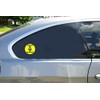 U.S. Custom Stickers Watch for Motorcycles Yellow Circle Sticker 8