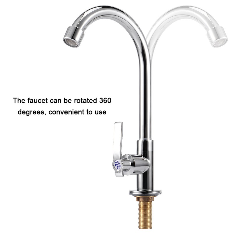 G1/2in Male Thread Zinc Alloy Kitchen Basin Sink Water Faucet