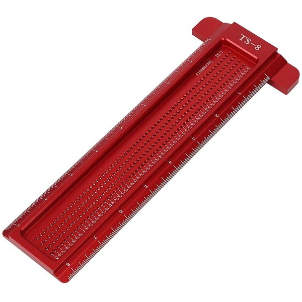Woodworking Ruler, TS-8 Woodworking Hole Ruler Aluminium T-shaped Measuring Tool
