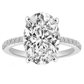 RURULUYA 5.5CT Elongated Oval Cut Engagement Rings for Women,Simulated Diamond Ring,925 Sterling Silver 18K White Gold Plated Promise Ring Size 9