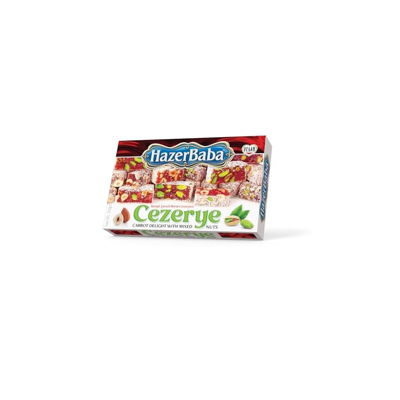 Hazer Baba Turkish Delight Candy, Cezerye with Mixed Nuts &