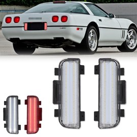 GTINTHEBOX 2PCS Clear Lens Tailgate Reverse Backup Lights Lamps for 1984-1990 Corvette C4