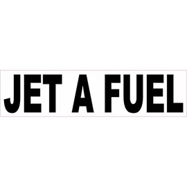 StickerTalk Jet A Fuel Vinyl Sticker, 12 inches by 3 inches