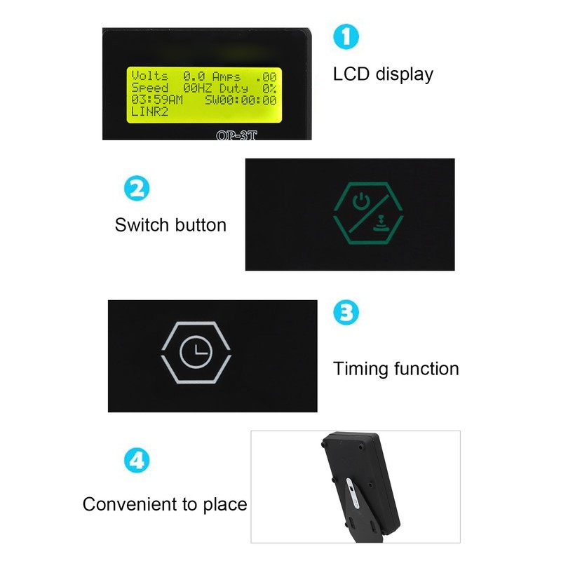 MultiFunctional Tattoo Power Supply Dual Model LCD Display Mini Tattoo