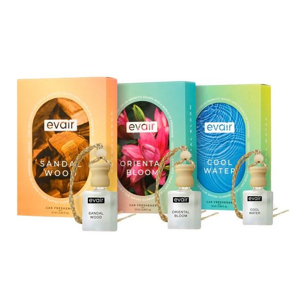 Evair Combo Pack of Car Air Freshener with Essential Oils