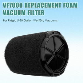 2 Pack VF7000 Replacement Filter Foam Wet Compatible with Ridgid 5-20 Gallon Wet/Dry Vacuums, Husky 6-9 Gallon Vac