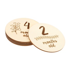 CORHAD 6pcs Double Sided Milestone Cards for Photography Props Monthly Cards for Newborns Capture Unique Milestones for Showers Durable Design