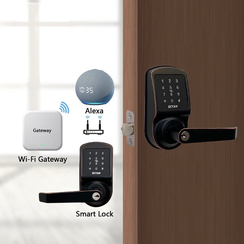 Smart Door Lock, Keyless, Fingerprint, SCYAN X2 Handle Lock with