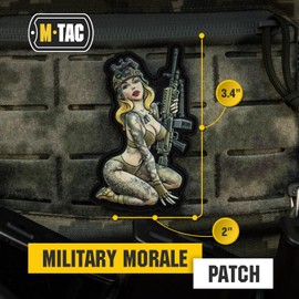 M-Tac Morale Patch Tactical Girl - Parche militar táctico de PVC con cierre de gancho en la parte trasera - Parches para chaleco, mochilas, sombreros (№5 SKANDINAVIK)