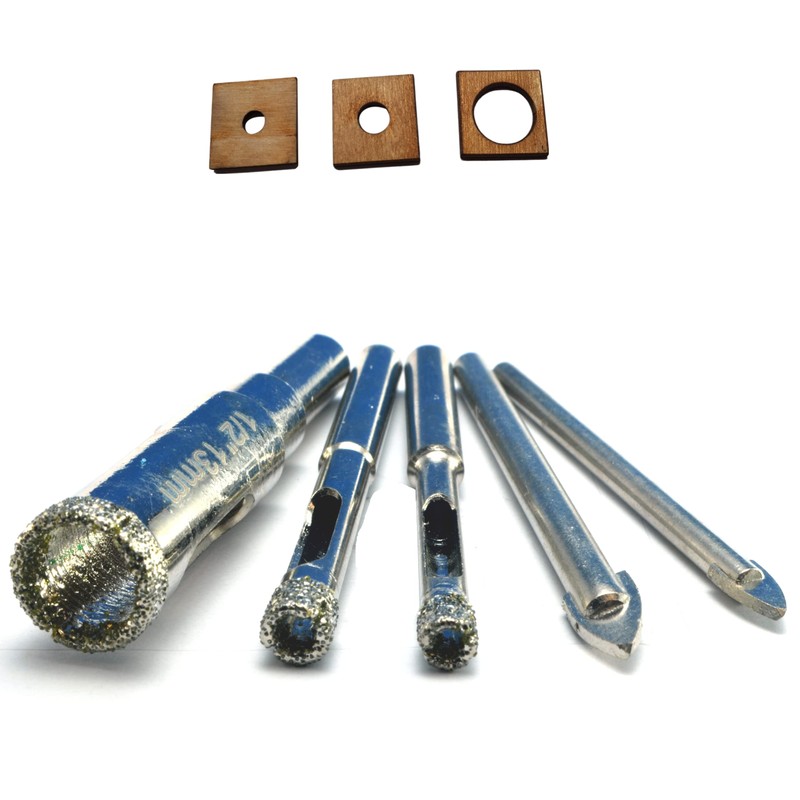 Diamond Tile Drill Bit Kit - Glass & Porcelain Set,