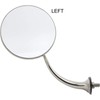 Swan Neck Stainless Driver Side Door Rear View Mirror, 4