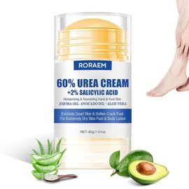 Crema Hidratante para Pies, Urea 60, Repara e Hidrata los Pies Secos y Agrietados, Exfoliating Moisturizing Foot Ointment, 40 ml (1)                  