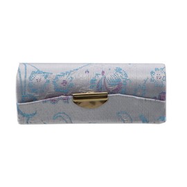 Pale Blue Lipstick Case with Brocade Design
