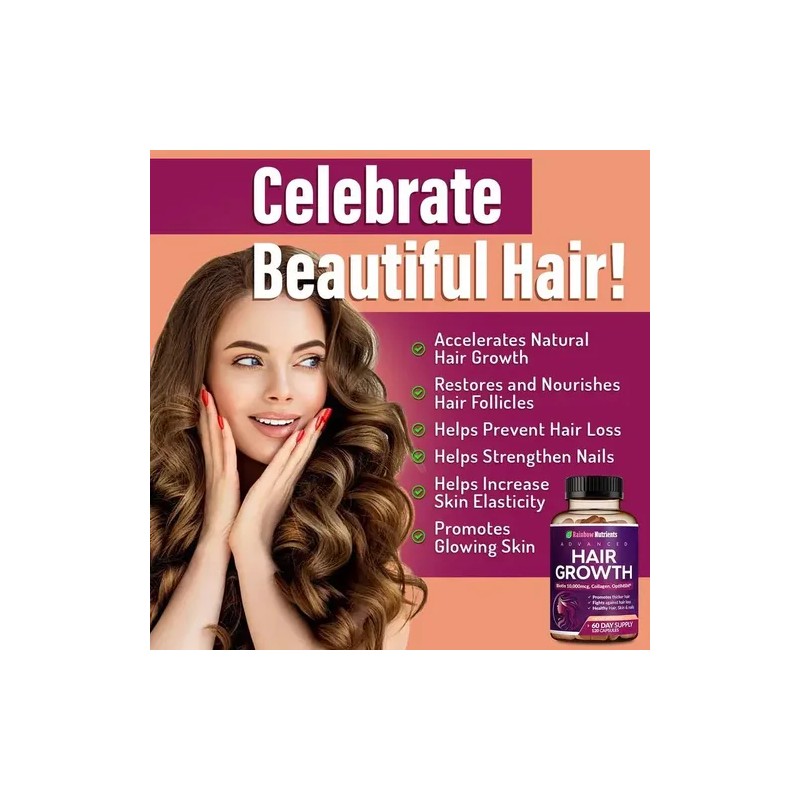 Rainbow Nutrients Vitaminas Para El Crecimiento Del Cabello