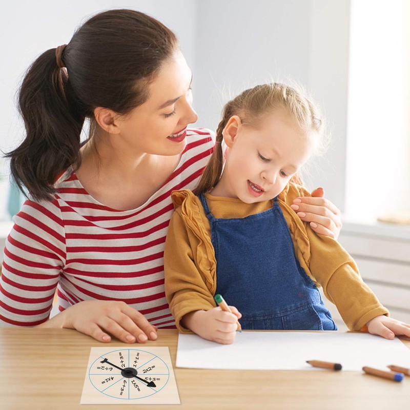 Lohoee 15Pcs Transparent Spinners Math Game Spinner with Rotating Arrow