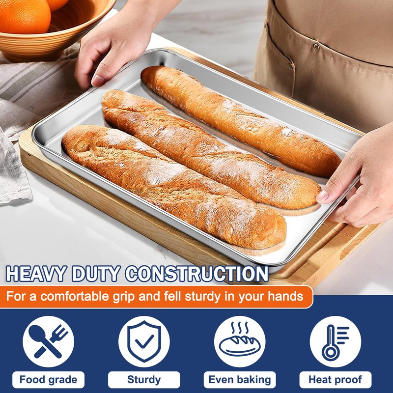 P&P CHEF 12.5 Inch Baking Cookie Sheet, Oven Pan Tray