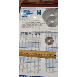 Thurston (1) Thurston  1.25 x .028 x 3/8 #314 ~ HSS Slitting Jeweler's Slotting Saw Blade