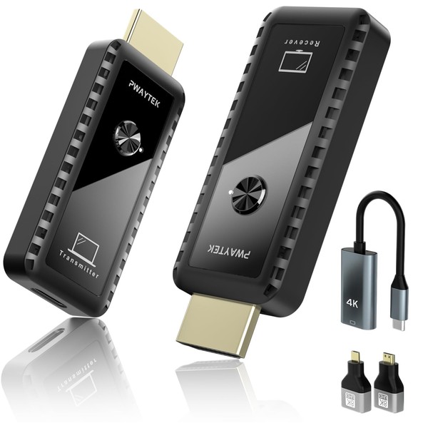 Wireless HDMI Transmitter and Receiver with 4K Adapter, HD HDMI