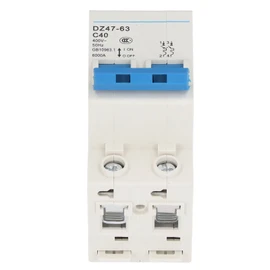 Disyuntor, 2 CA 400 V 40 A Instalación en Riel DIN Interruptor de circuito en miniatura para Disparo Termomagnético, Fotovoltaico Solar, Interruptor de Desconexión Chtaixi, Montaje en Riel DIN