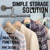 PIPE DECOR Black Steel Wall-Mounted Tee-Style Clothing Rack Kit, DIY