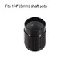 sourcing map 3 x Aluminium Volume Control Potentiometer Knurled Shaft