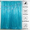 ShiDianYi Sequin-Backdrop Turquoise 2 Panels 4FTx6FT Backdrop for Photography Aqua