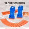 Happybuy Plastic Razor Blade Scraper,2PCS Scraper Tool, 120PCS Plastic Blades,
