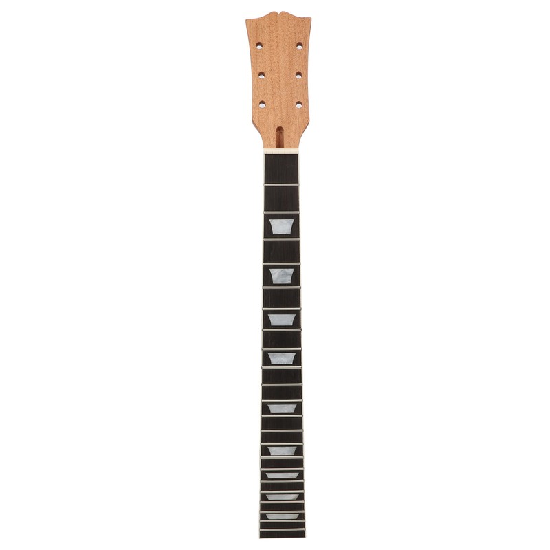Wood Electric Guitar Neck 22Frets Rosewood Fingerboard with Trapezoidal Inlay