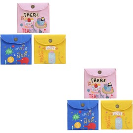 2 Juegos Bolsa De Almacenamiento De Toallas Sanitarias Monederos Para Bolsa De Toallas Sanitarias Bolsa De Toallas Sanitarias Para Mujeres Bolsa De Maquillaje Acolchada 3 piezas * 2