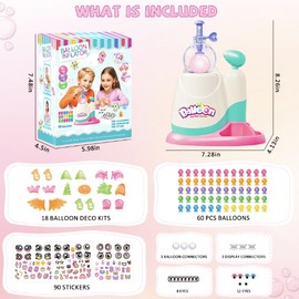 Kenvc DIY Balloon Animal Kit Toys, Craft Kits for Kids, Make Your Own Magic Balloon, Arts & Crafts for 3 4 5 6 7 8 9 10 11 12 Year Boys and Girls, Educational Activity Preschool Birthday Gifts