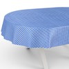 Fabric Tablecloth Washable Table Linen Tablecloth Cotton Polyester Vichy Blue