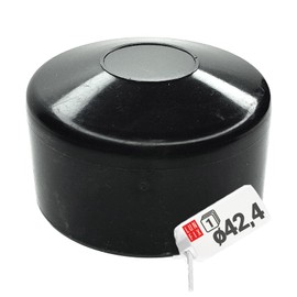 Post Caps Fence Post Cap Pipe Cap Black Post Cover 1 1/4 Inch / 42.4 mm Round Pack of 1