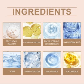 BB Tinted Moisturizer,BB Moisturizer,Full Coverage Foundation,Moisturizing Foundation Cream with Brush, Hydrates & Smooths Your Skin,BB Tinted Treatment Primer with Brush,Oil-Free, Light