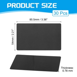 PATIKIL Blank PVC Cards, 30 Pack Inkjet Plastic ID Card CR80 30 MIL White Printable Business Cards, Waterproof Double Sided Printing for Photo ID Badge Inkjet Printers Frosted, Black