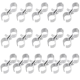 DAANYAP 16 PCS Kennel Clamps, Chain Link Fence Panel Clamps, Galvanized Steel Fence Saddle Clamps for Dog Kennels, Temporary Fences, Farms