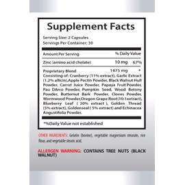 PRIVATE LABEL Parasite pills - ANTIPARASITE – SPIRULINA COMBO - black walnut and wormwood herb