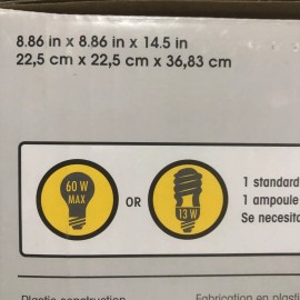 Portfolio 14.5” Watt White Coastal Outdoor Post Light Weather Resistant Plastic