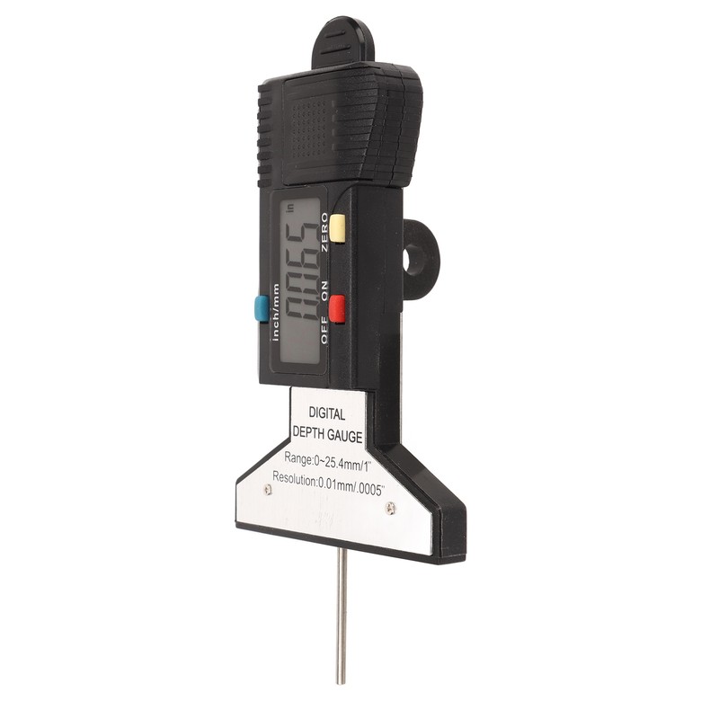 Digital Tyre Tread Depth Gauge Inch mm Conversion 0‑25.4mm Range