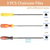 SKZIRI Chainsaw File Set 3 Sizes 5/32, 7/32, 3/16 inch,