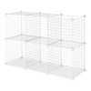 Whitmor Storage Cubes - Stackable Interlocking Wire Shelves - White