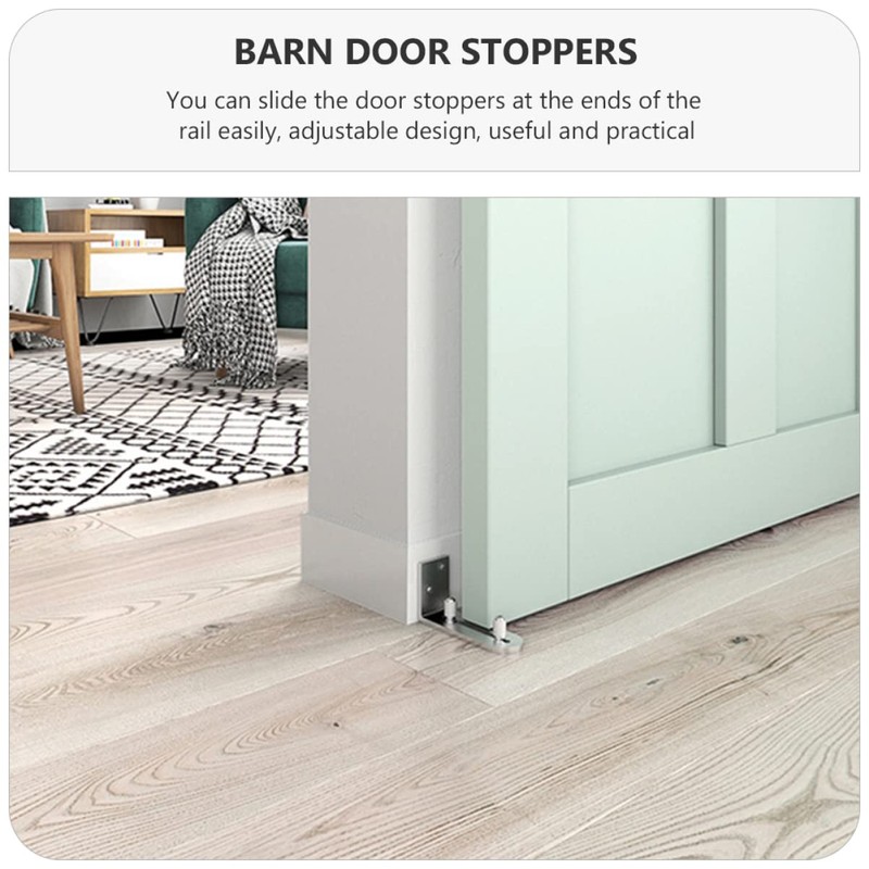TEHAUX Door Swing Stopper Prevents Door from Rolling Off Rail