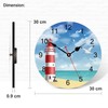 TAHEAT 30 cm Lighthouse Seagull Wall Clock, Sea Sky Pattern