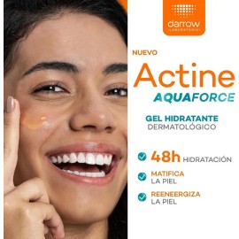 Gel Hidratante Darrow Actine Aquaforce para Piel Grasa y Mixta, con Ácido Hialurónico y Vitamina C